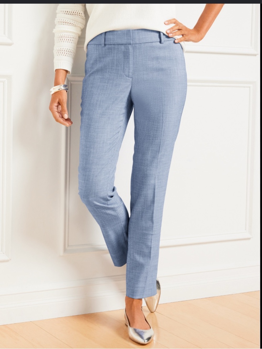 Talbots Women's Blue Perfect Crop Pants. Size 10. Excellent Condition